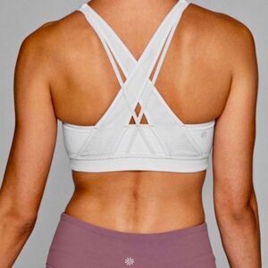 Athleta Transcendence Sports Bra White Women's Medium